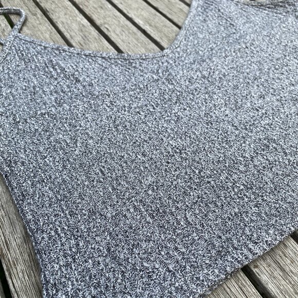 Brandyville Grey Spaghetti Strap Crop Tank | One Size - Picture 5 of 9